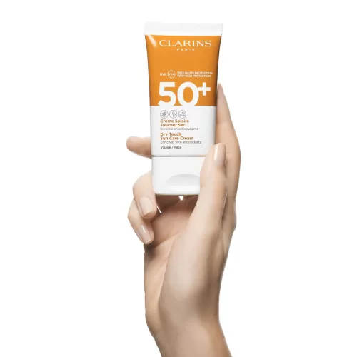 Clarins Sonnenschutz^Creme Solaire Toucher Sec Spf 50+ - Sonnenschutz-Creme "Dry Touch" Fur Das Gesicht Spf 50+