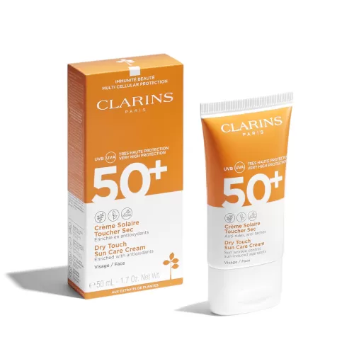 Clarins Sonnenschutz^Creme Solaire Toucher Sec Spf 50+ - Sonnenschutz-Creme "Dry Touch" Fur Das Gesicht Spf 50+