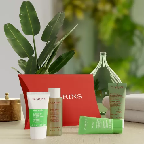 Clarins Peeling & Masken^Klarende Reinigungs-Routine Fur Mischhaut Bis Fettige Haut